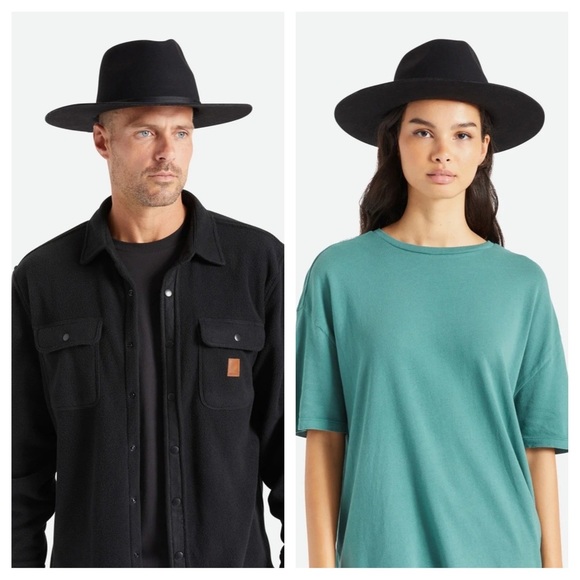 BRIXTON Cohen Cowboy Hat • Black • NWT - Picture 1 of 13